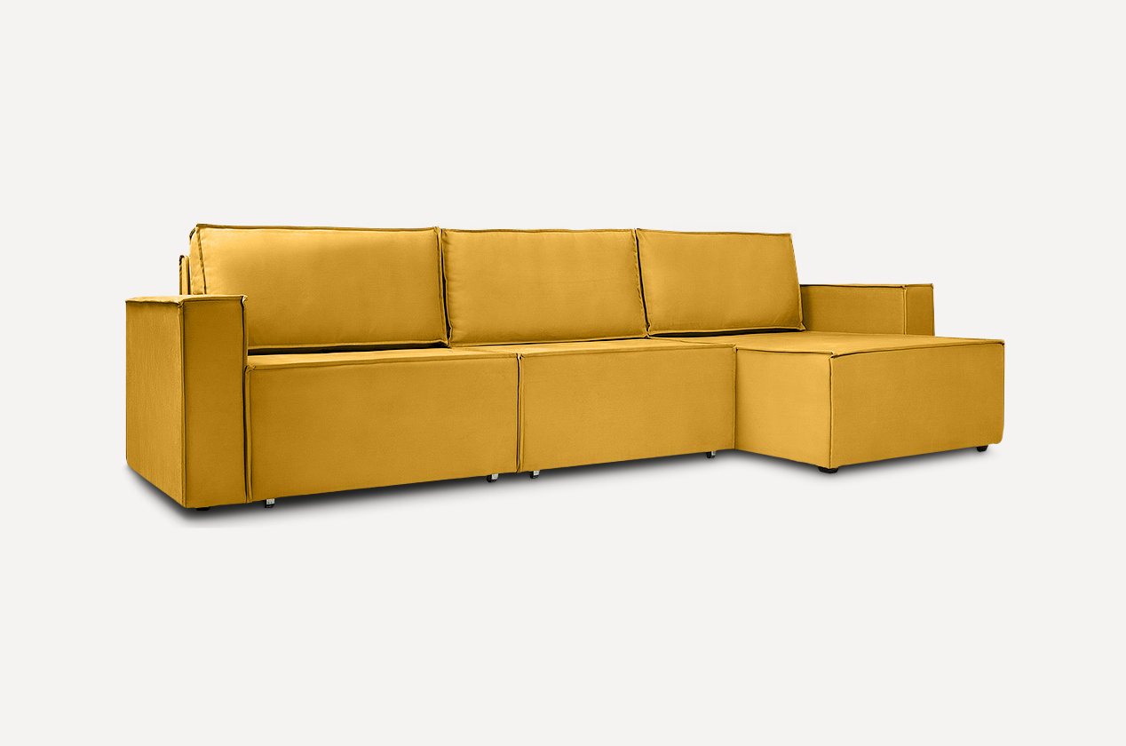 Диван угловой Лофт Velvet Yellow – купить в Москве по цене 79 990 ...